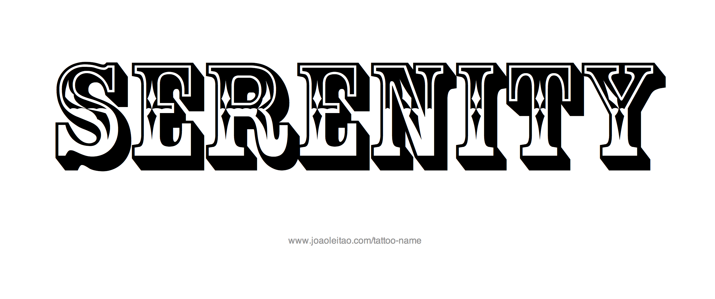 Serenity Name Tattoo Designs